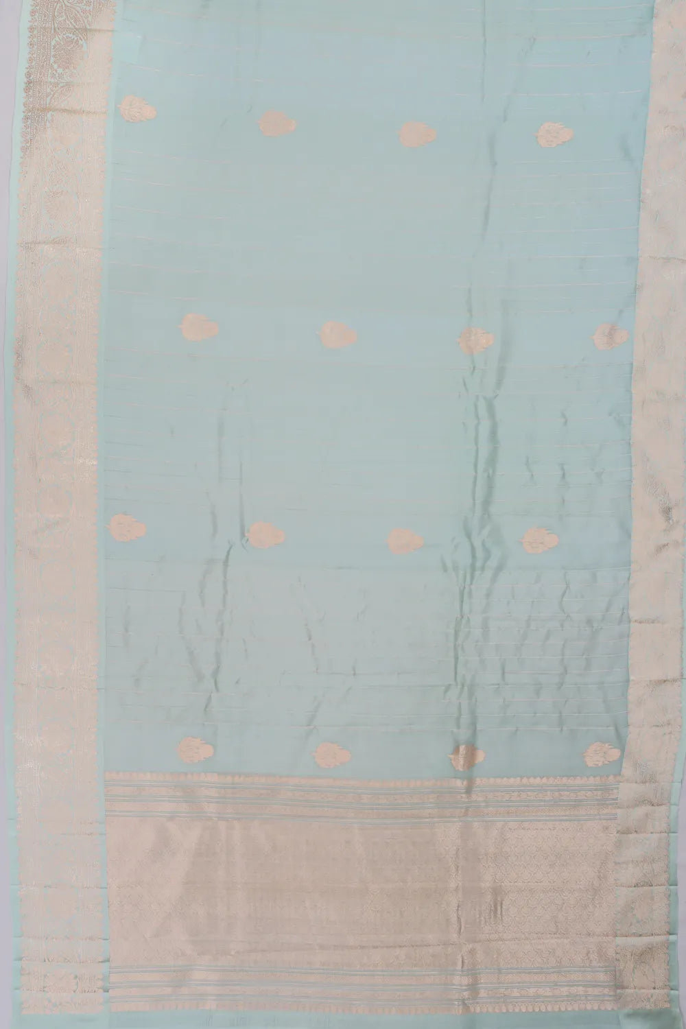 Banarasi Kora Organza Brocade Blue Saree