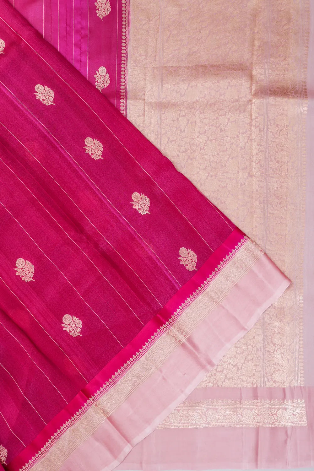 Banarasi Kora Organza Brocade Purple Saree