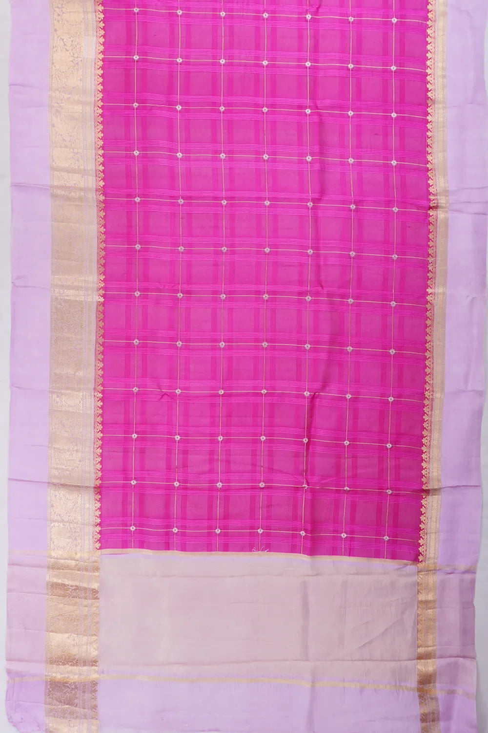 Banarasi Kora Organza Brocade Pink Saree