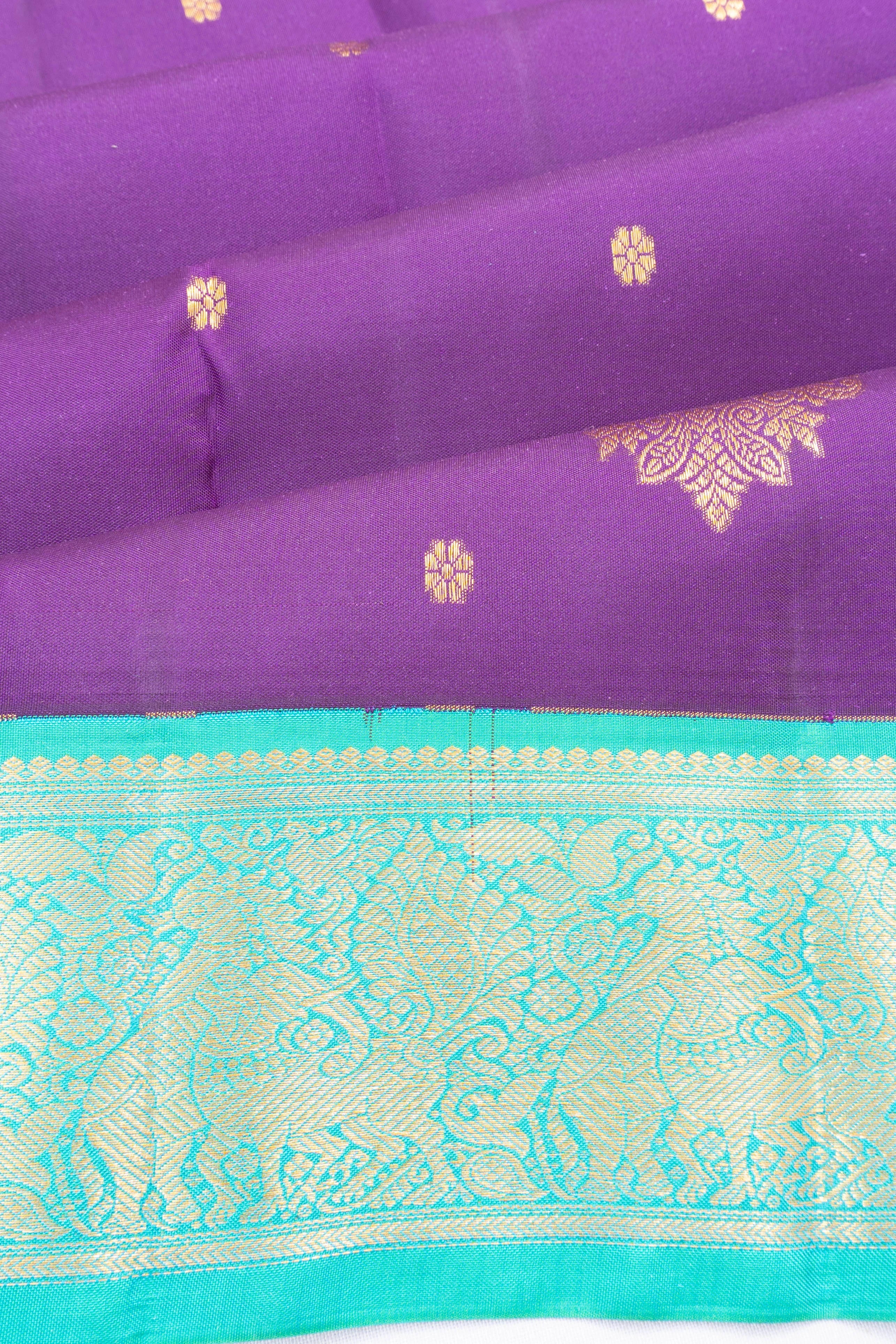 Taranga Kanchi Silk Butta Purple Saree