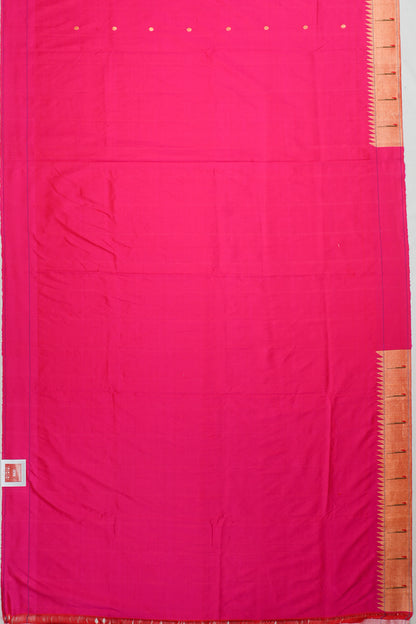 Paithani Silk Butta Pink Saree With Single Muniya Border