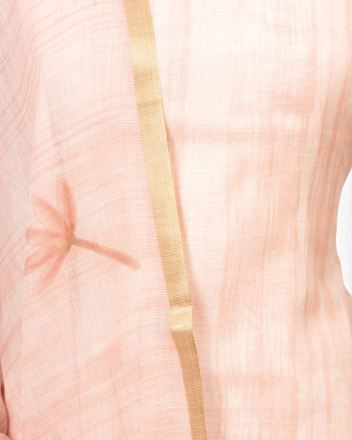Linen Lines And Butta Baby Pink Salwar Suit Set Set W/O Bottom