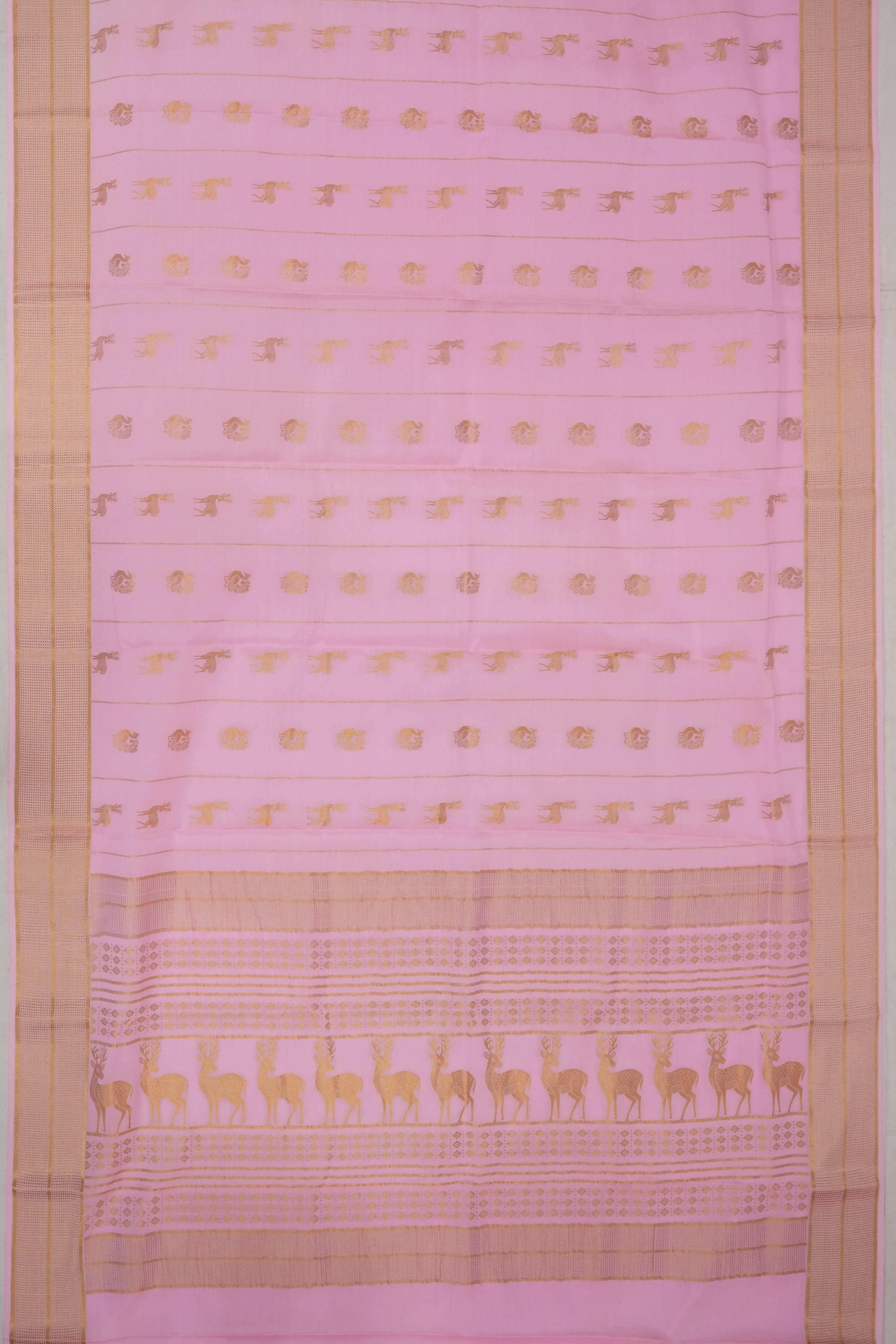 Mysore Silk Butta Pink Saree