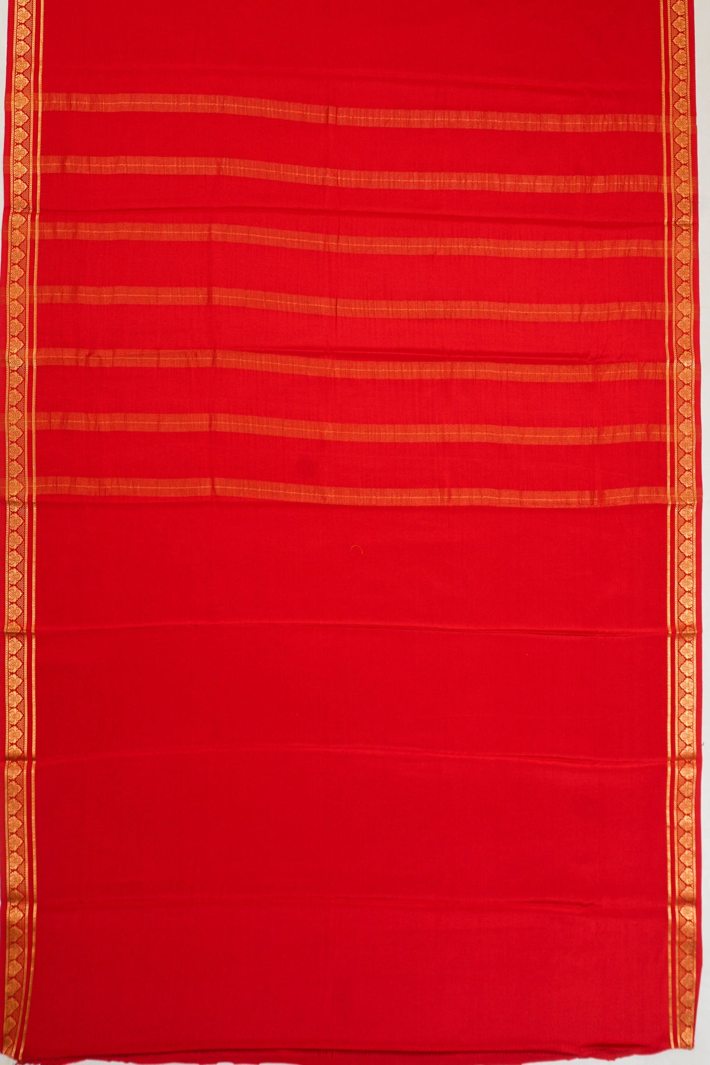 Mysore Silk Plain Red Saree