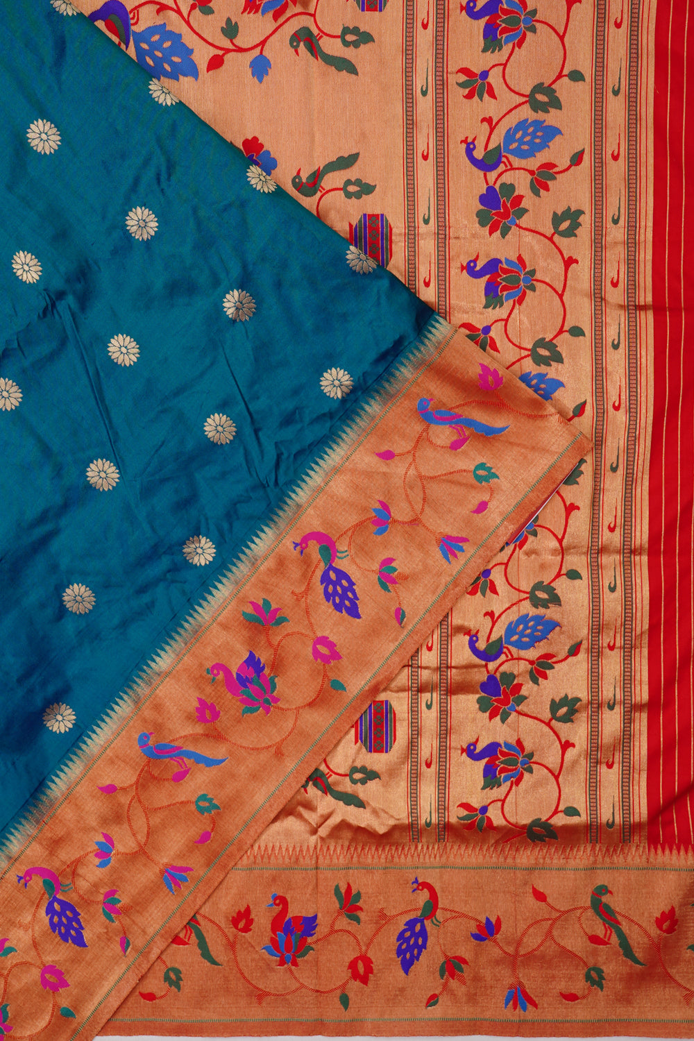 Muniya Silk Butta Blue Saree