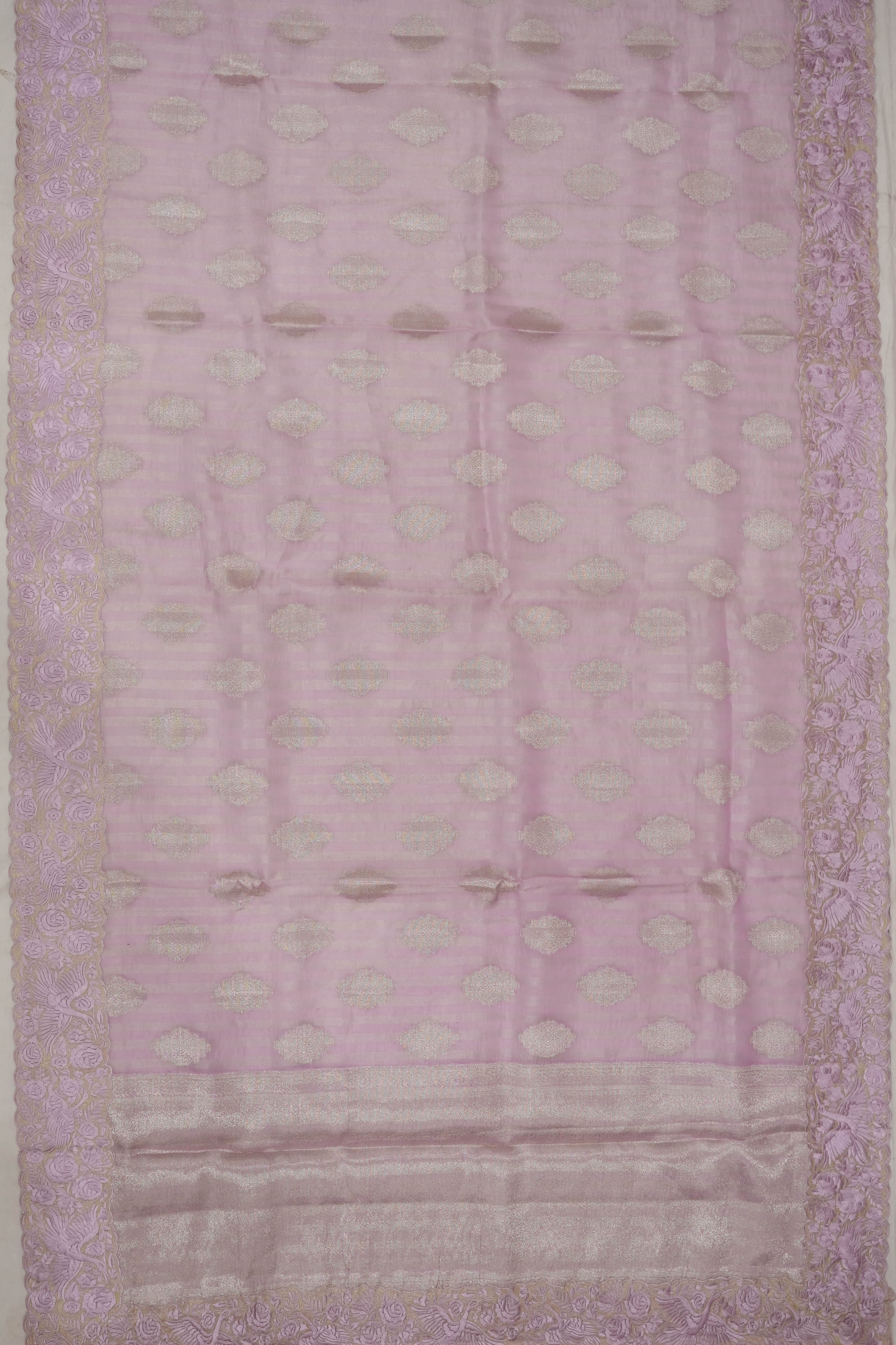 Organza Brocade Lavender Saree