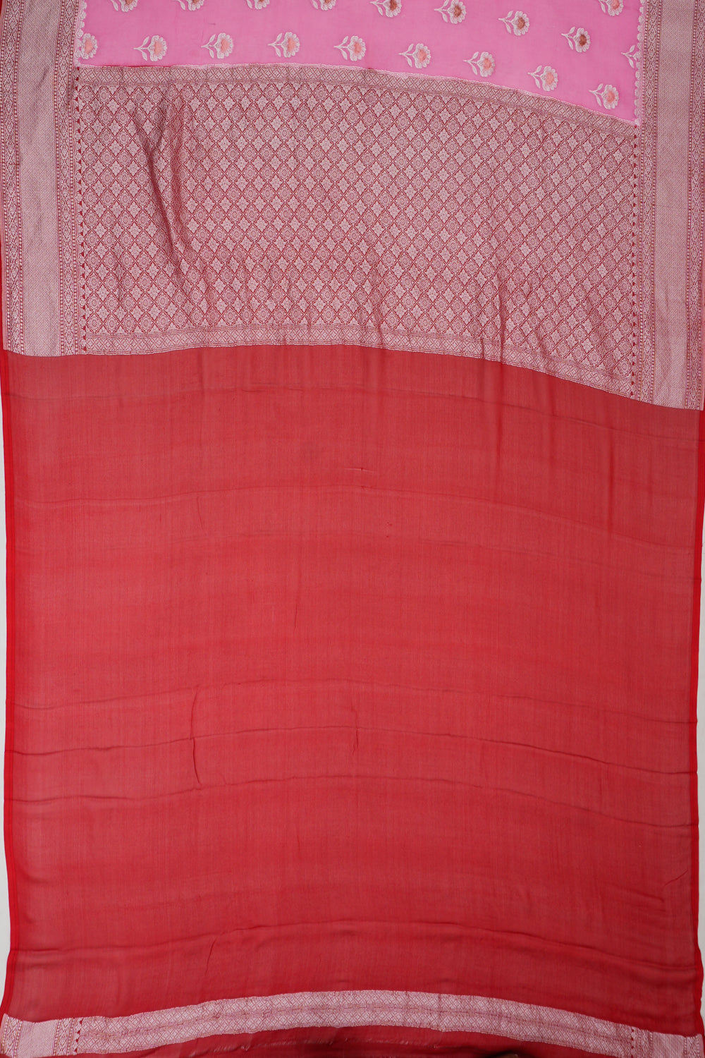 Banarasi Georgette Butta Pink Saree