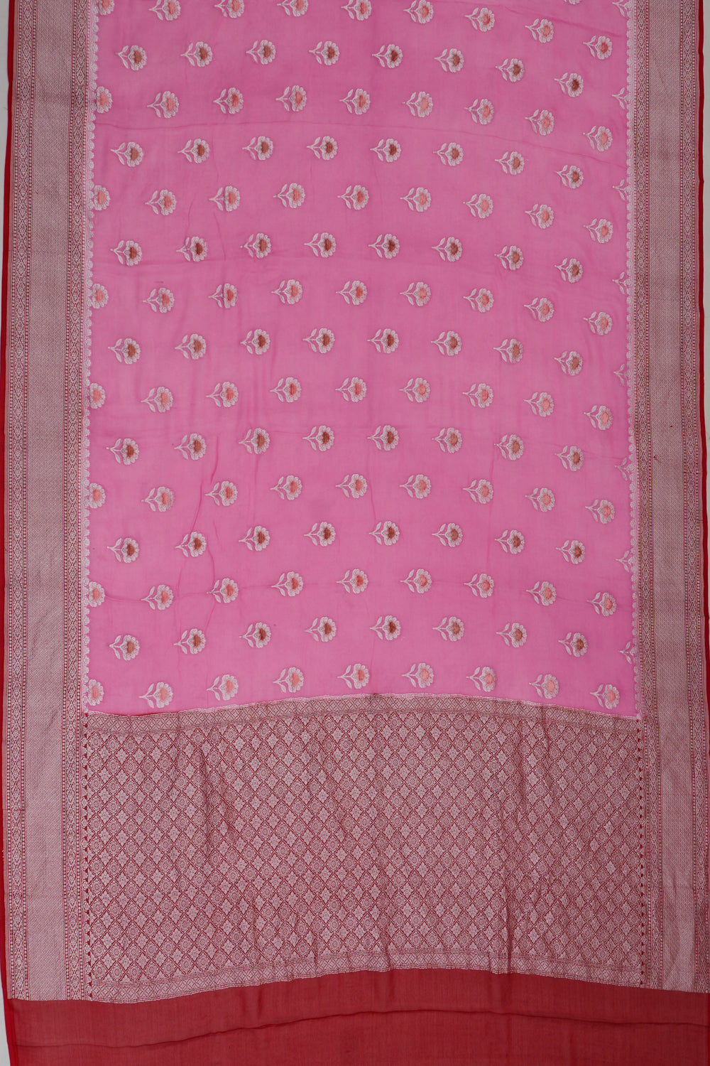 Banarasi Georgette Butta Pink Saree