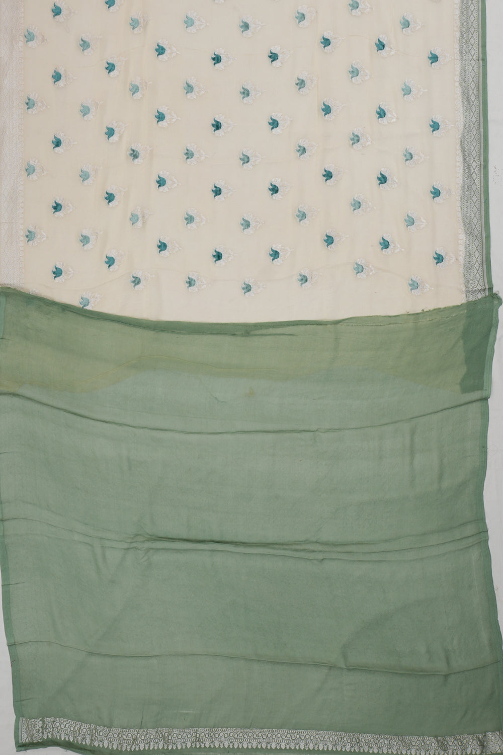 Banarasi Georgette Butta Grey Saree