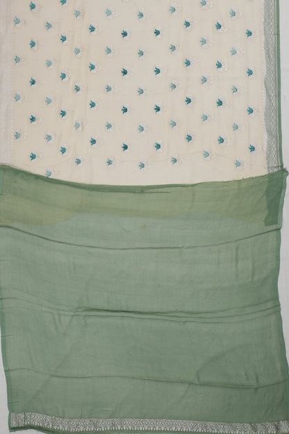 Banarasi Georgette Butta Grey Saree