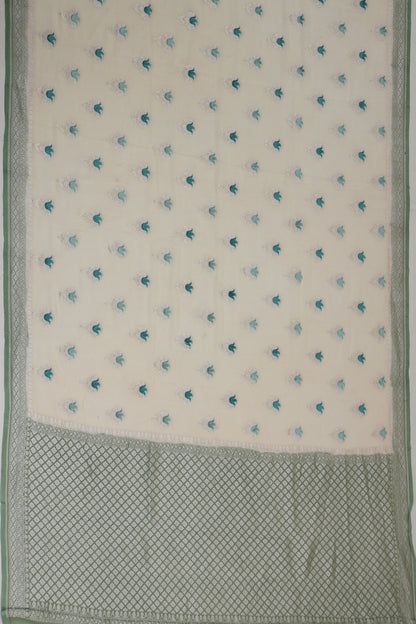 Banarasi Georgette Butta Grey Saree