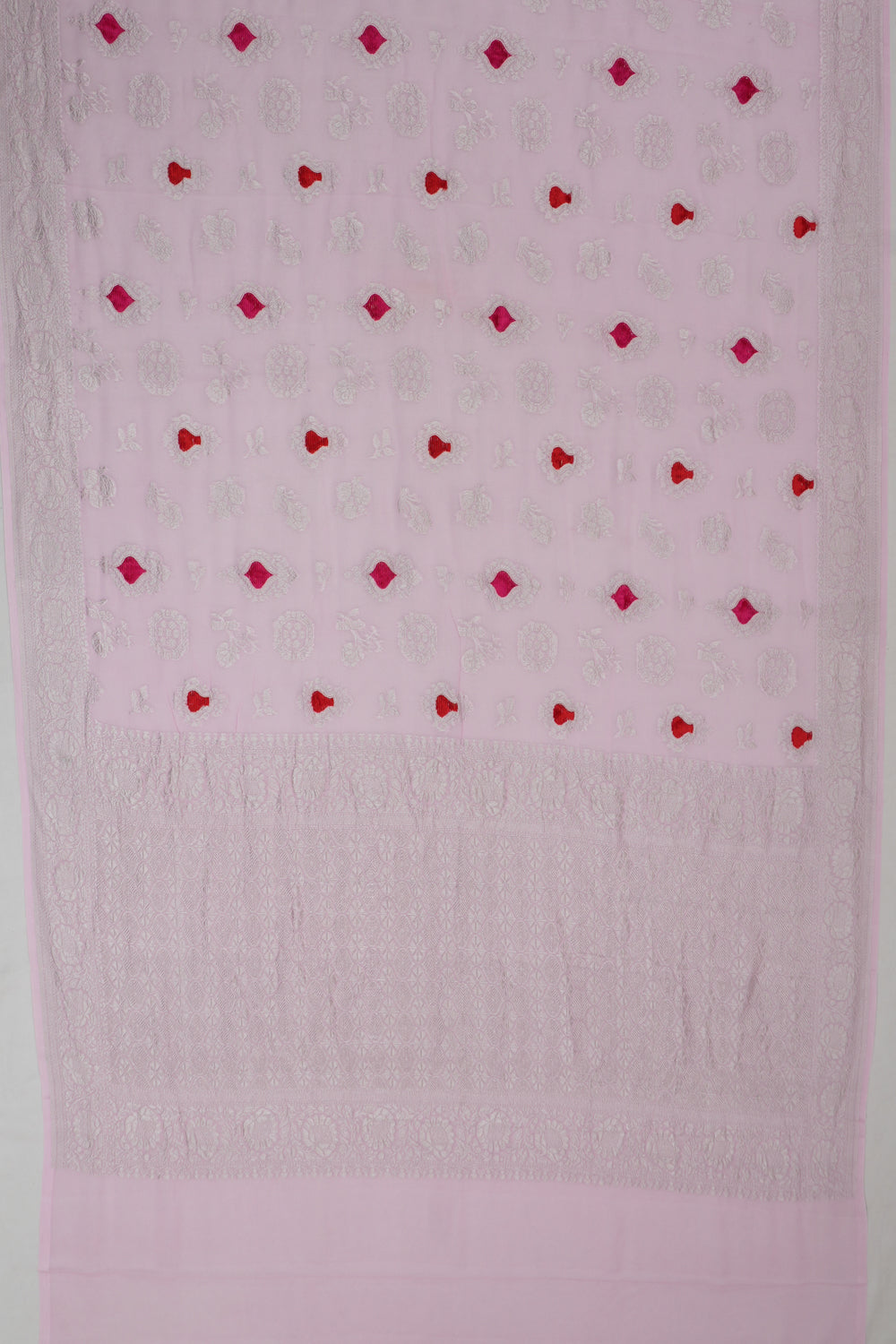 Banarasi Georgette Butta Pink Saree