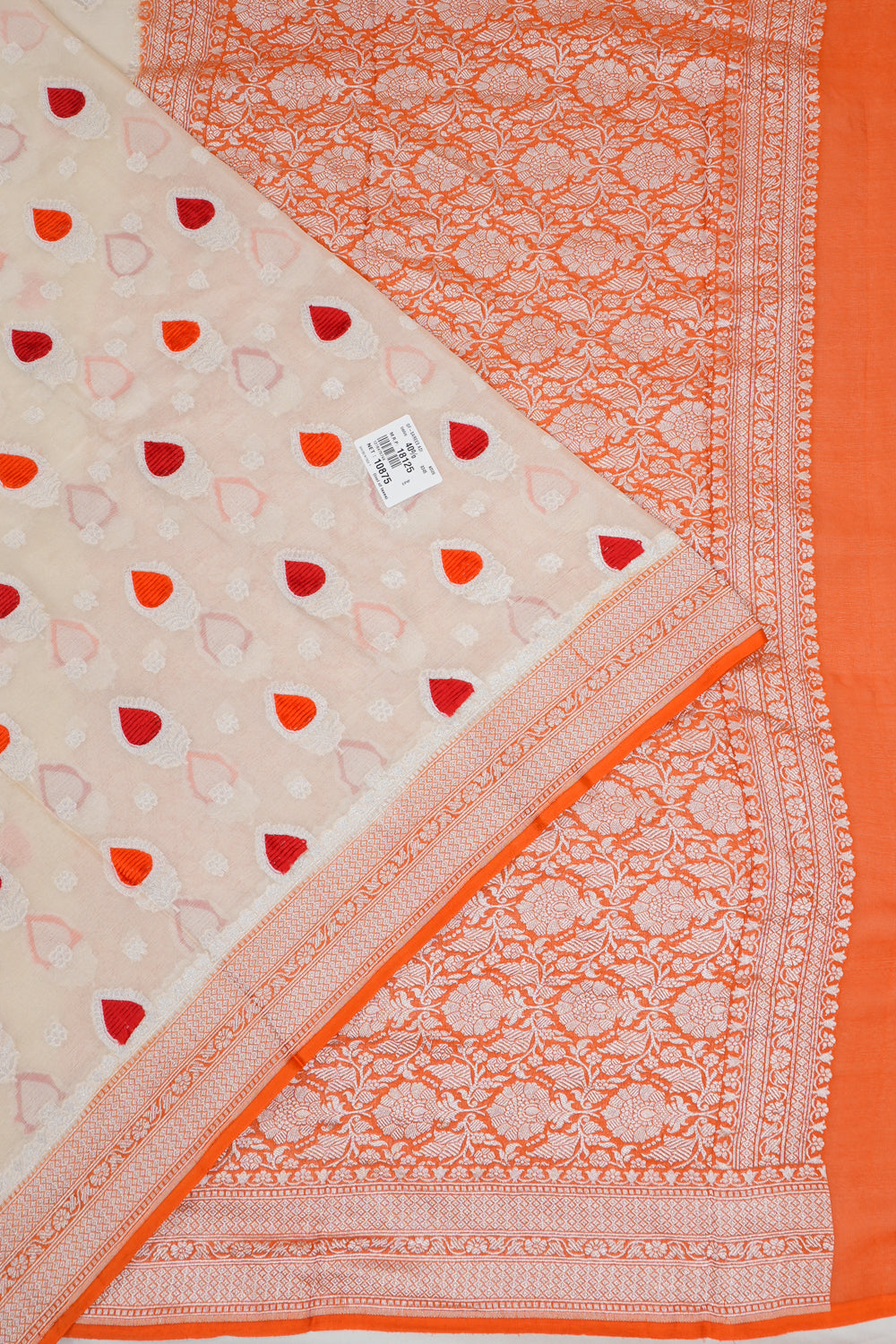 Banarasi Georgette Butta White Saree