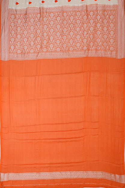 Banarasi Georgette Butta White Saree