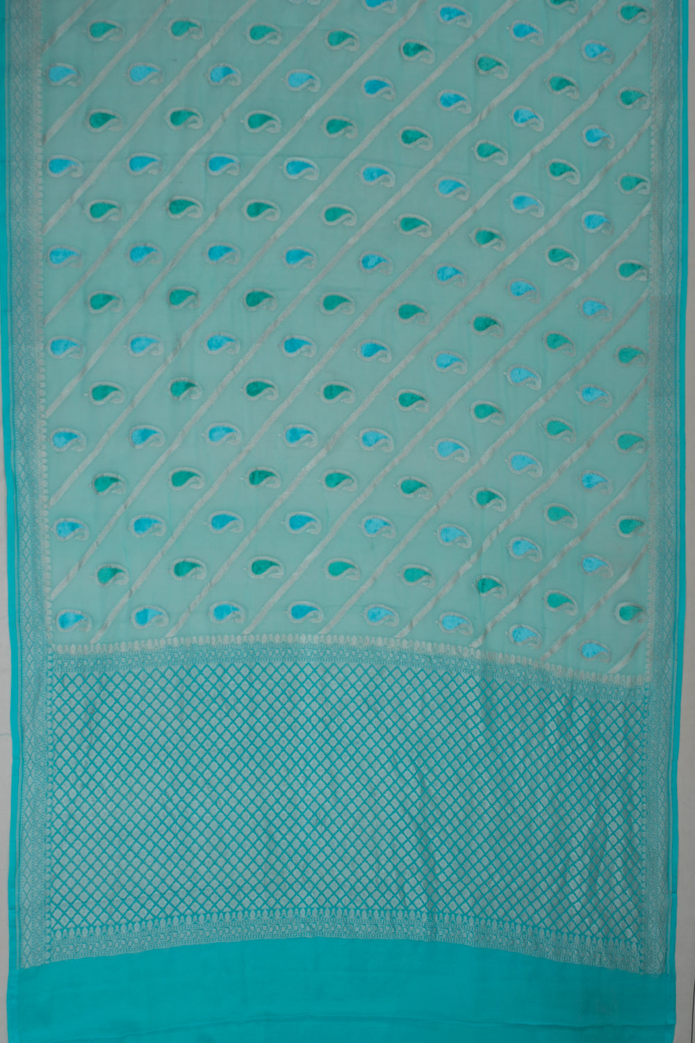 Banarasi Georgette Butta Blue Saree