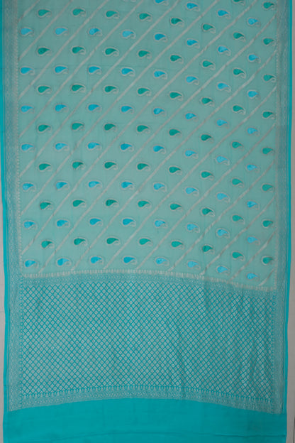 Banarasi Georgette Butta Blue Saree
