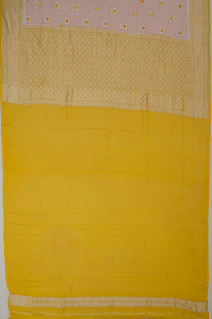 Banarasi Georgette Butta Pink Saree