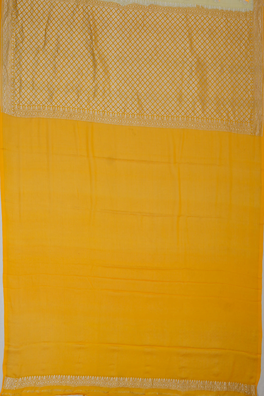 Banarasi Georgette Butta Yellow Saree