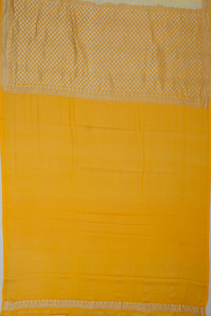 Banarasi Georgette Butta Yellow Saree
