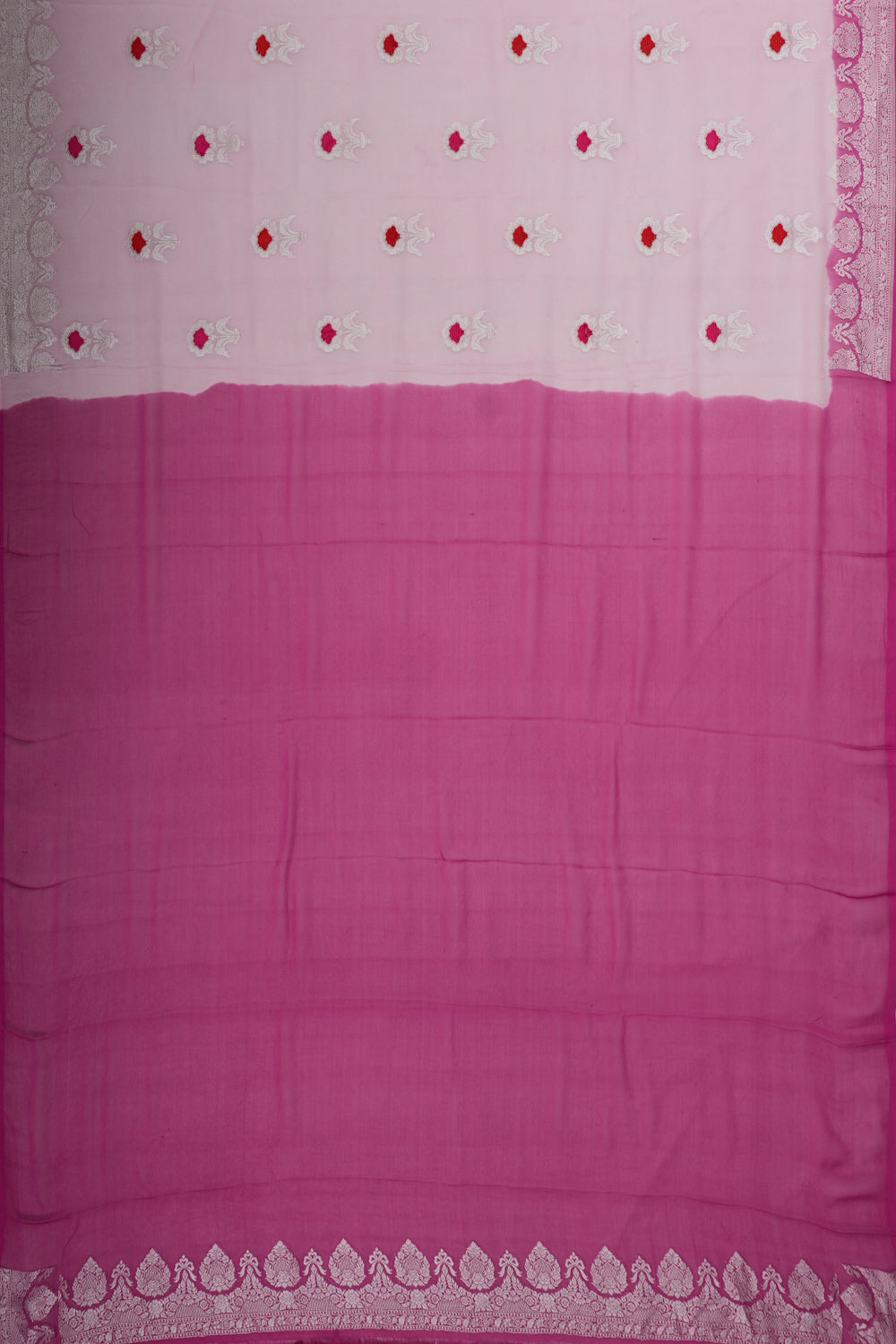 Banarasi Georgette Butta Pink Saree