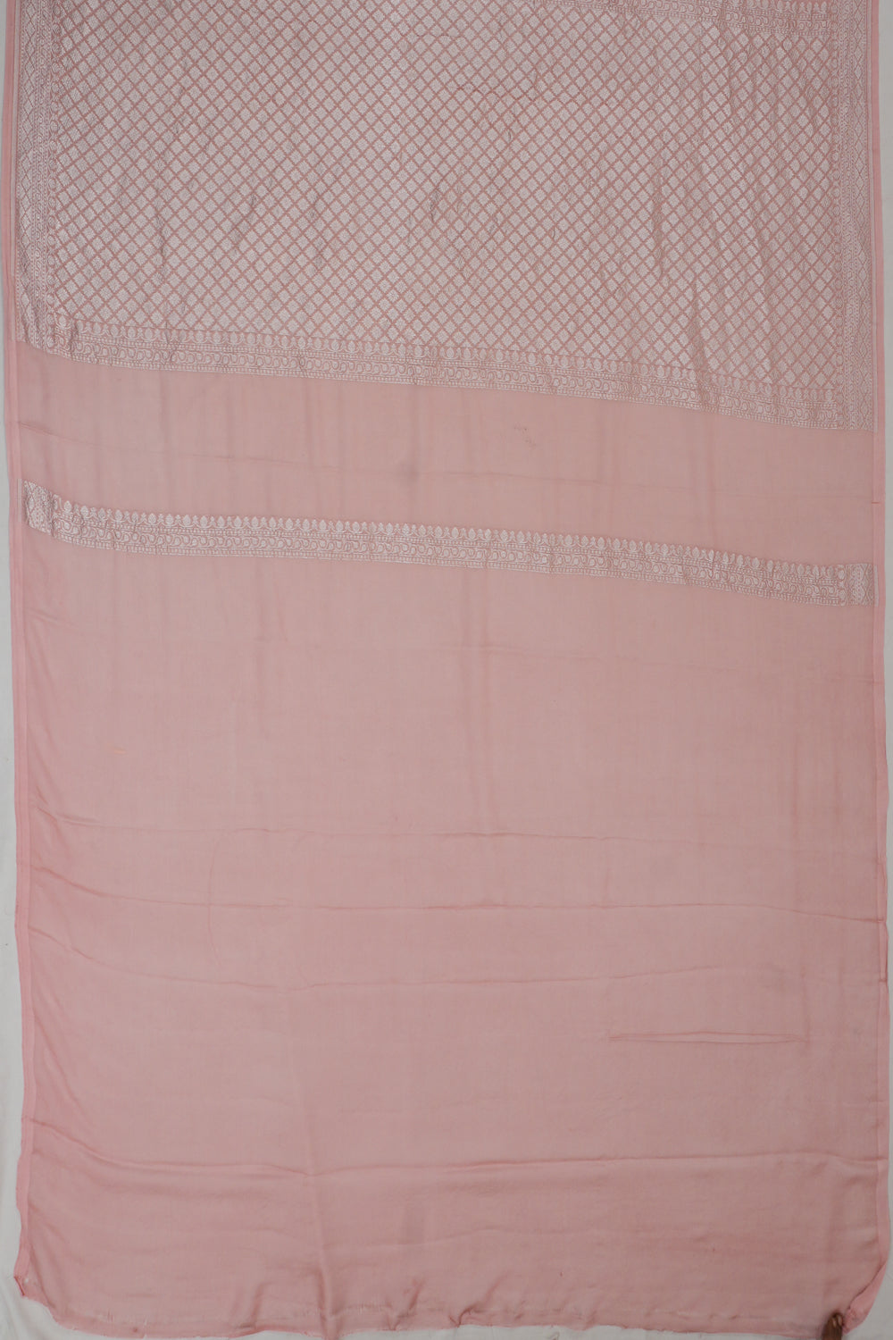 Banarasi Georgette Brocade Peach Saree