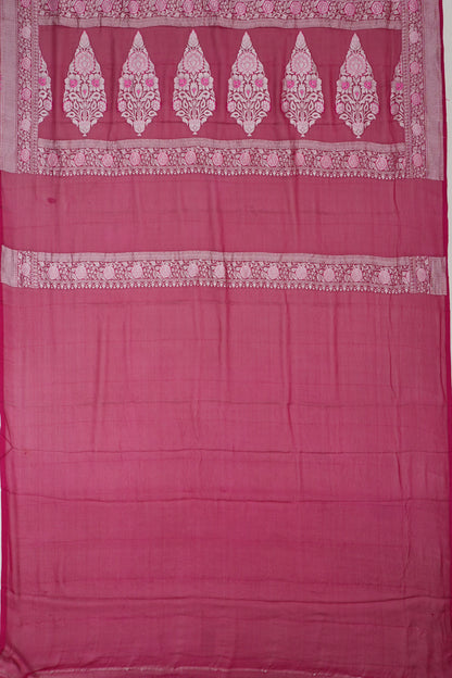 Banarasi Georgette Brocade Pink Saree