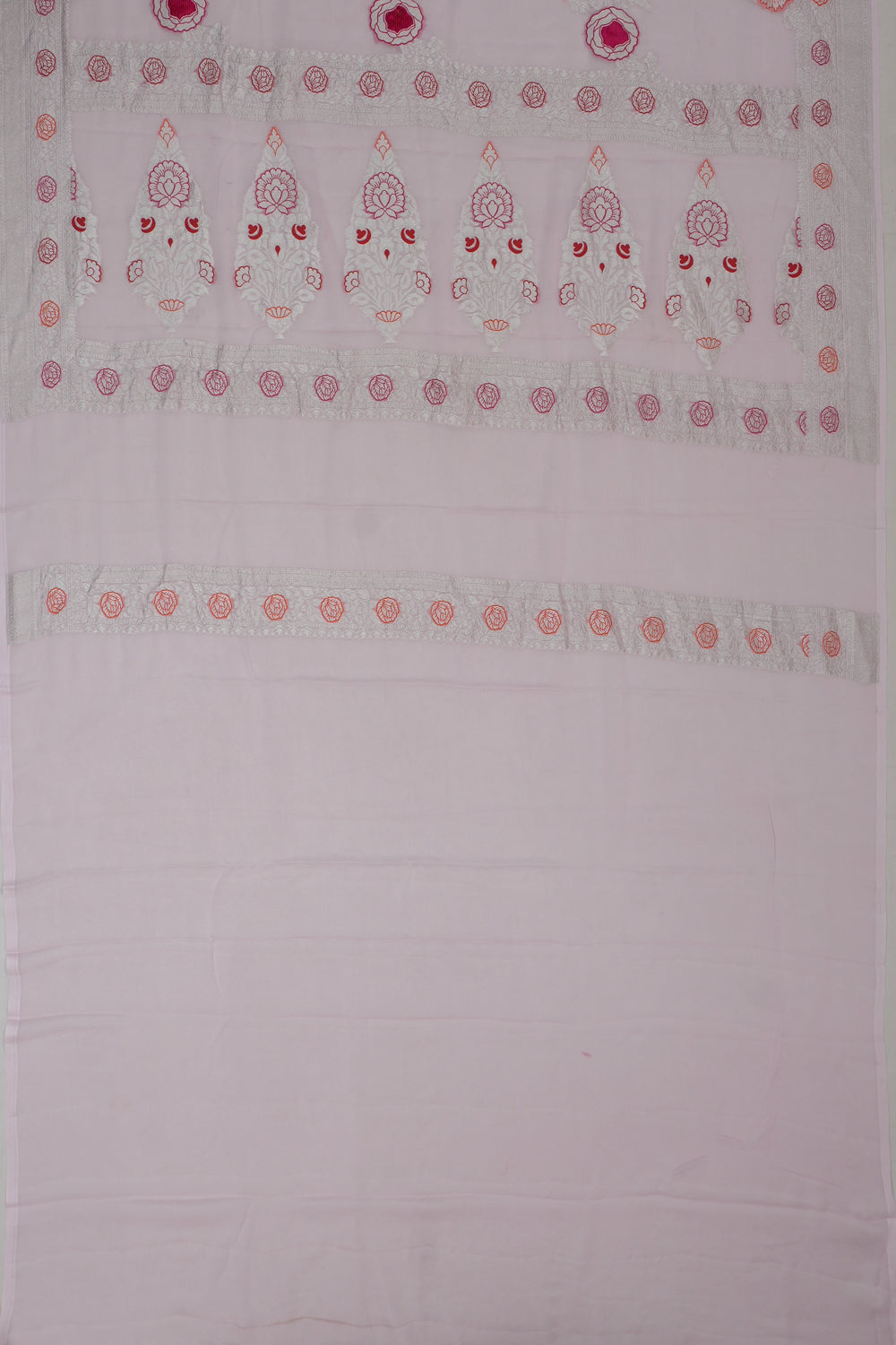 Banarasi Georgette Butta Off White Saree
