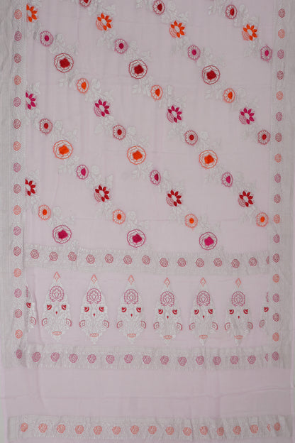 Banarasi Georgette Butta Off White Saree