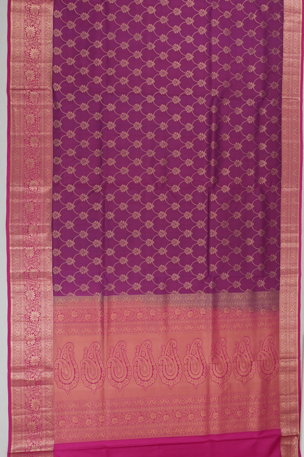 Coimbatore Soft Silk Brocade Deep Purple Saree