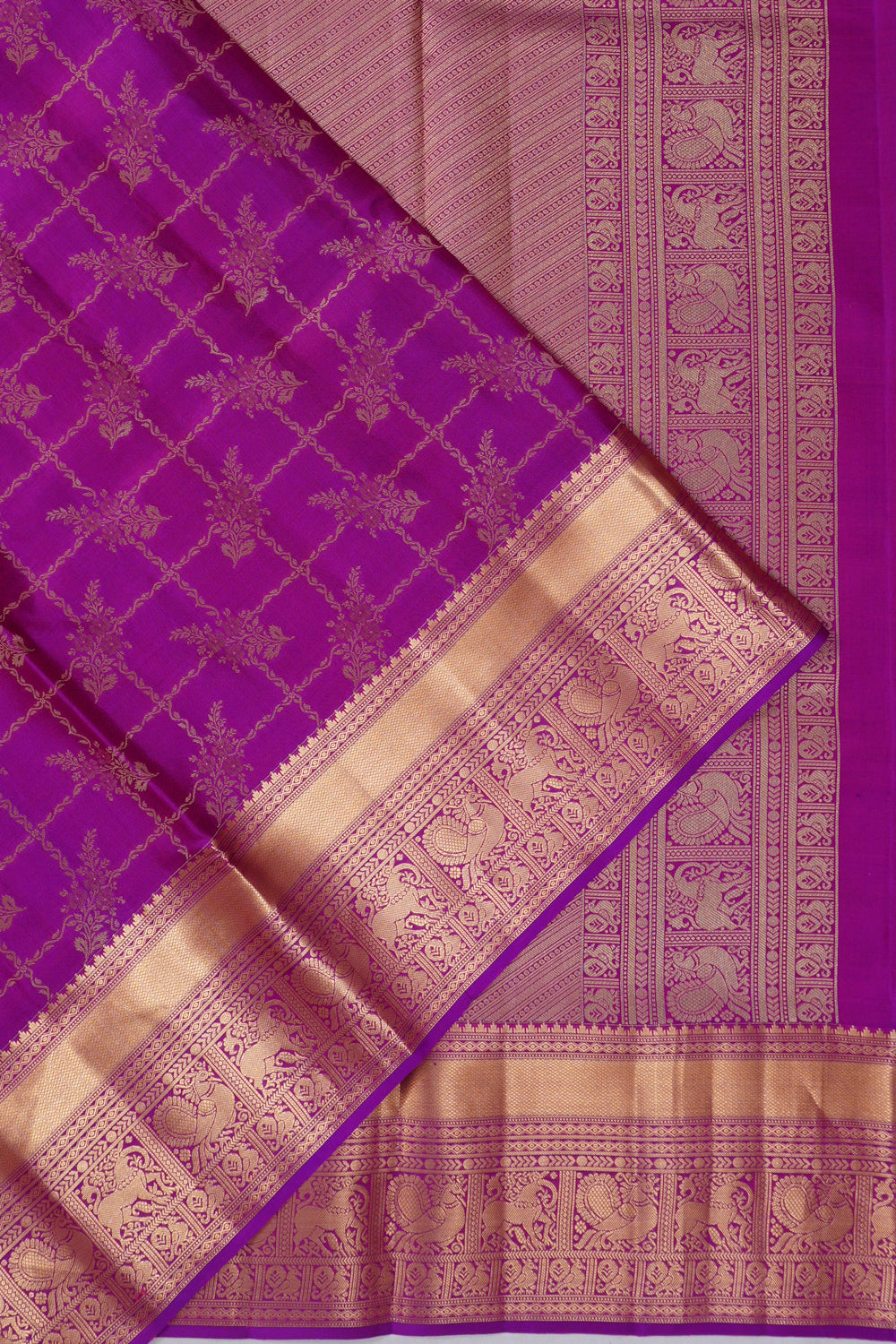 Coimbatore Soft Silk Brocade Magenta Saree