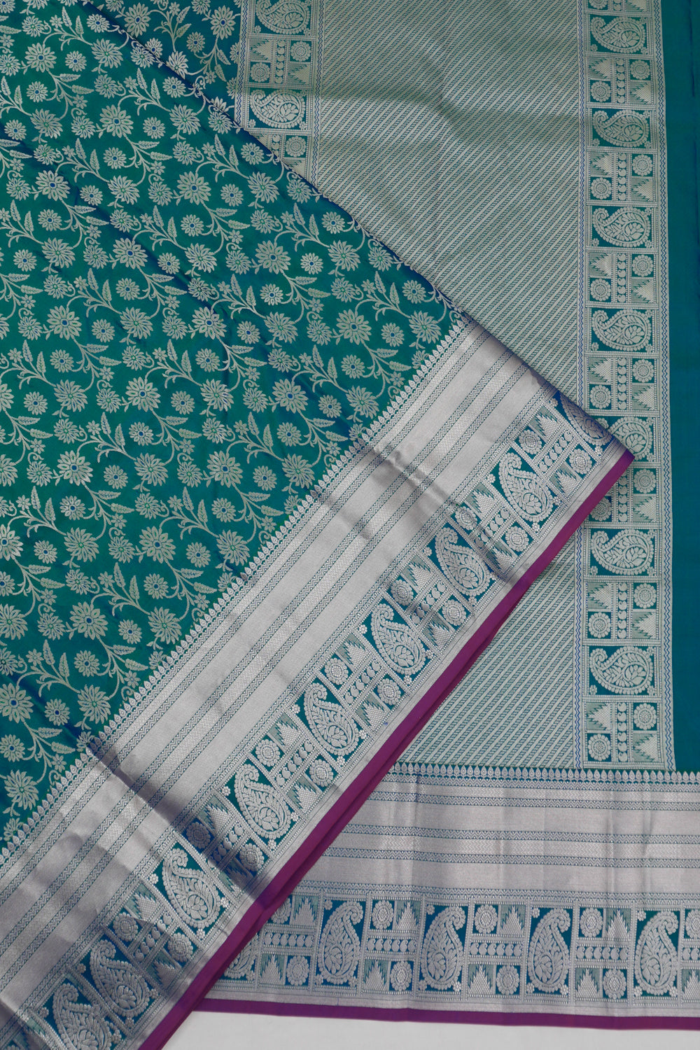 Coimbatore Soft Silk Brocade Green Saree