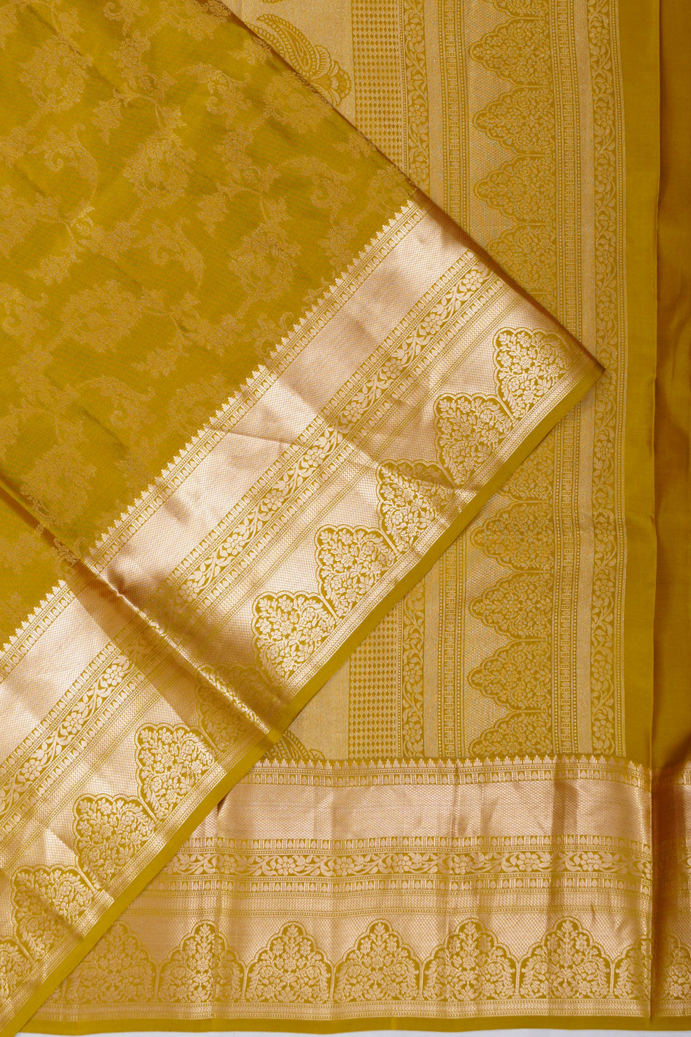 Coimbatore Soft Silk Brocade Mehandi Green Saree