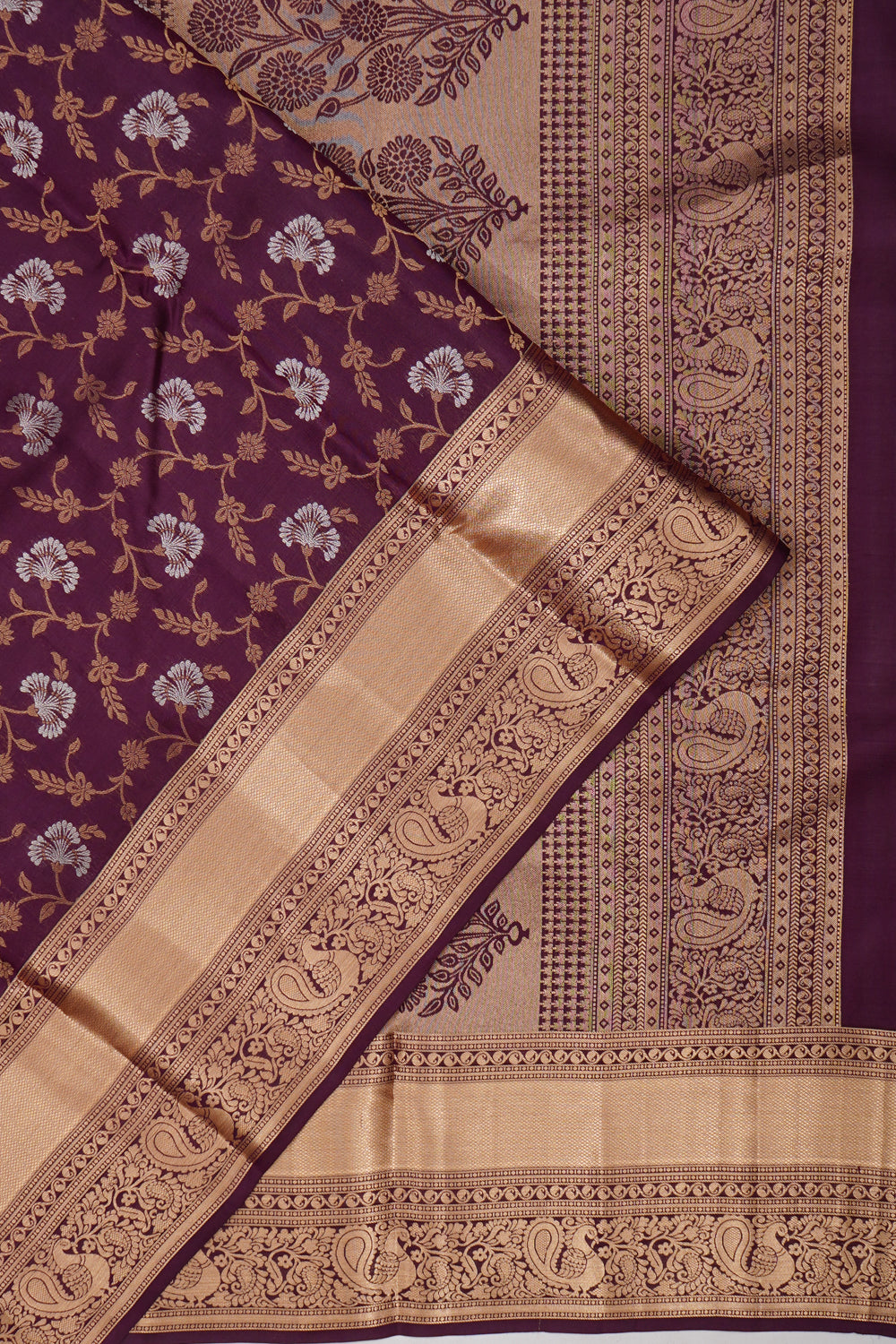 Coimbatore Silk Brocade Purple Saree