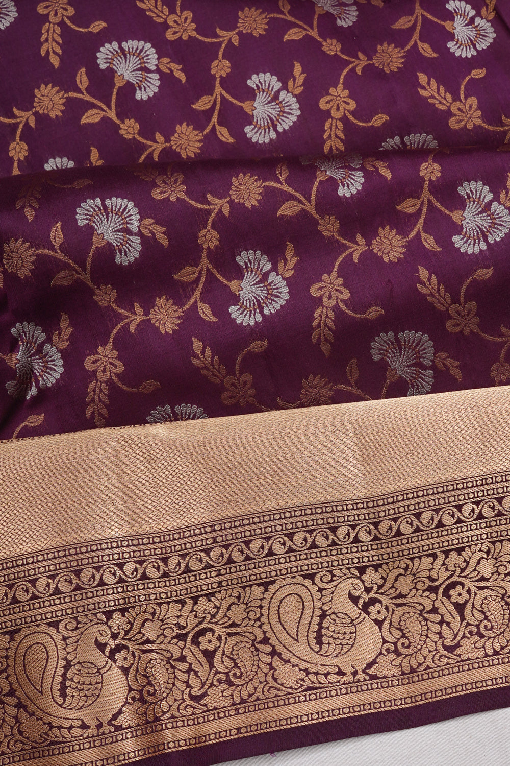 Coimbatore Silk Brocade Purple Saree