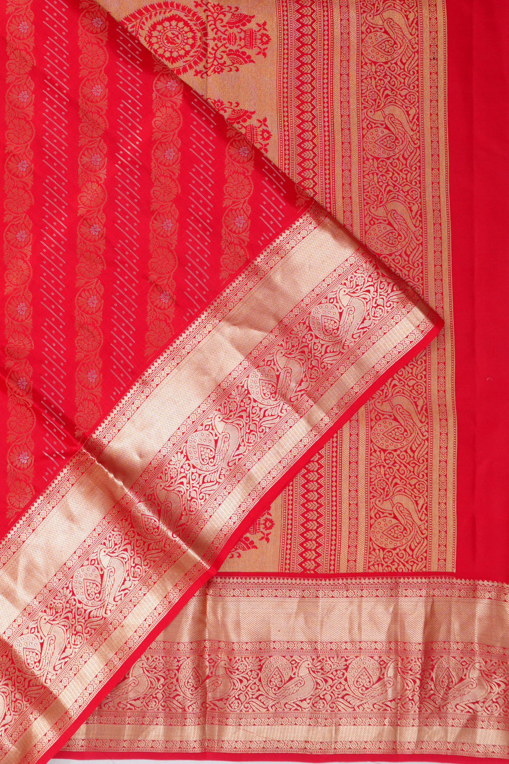 Coimbatore Soft Silk Brocade Red Saree
