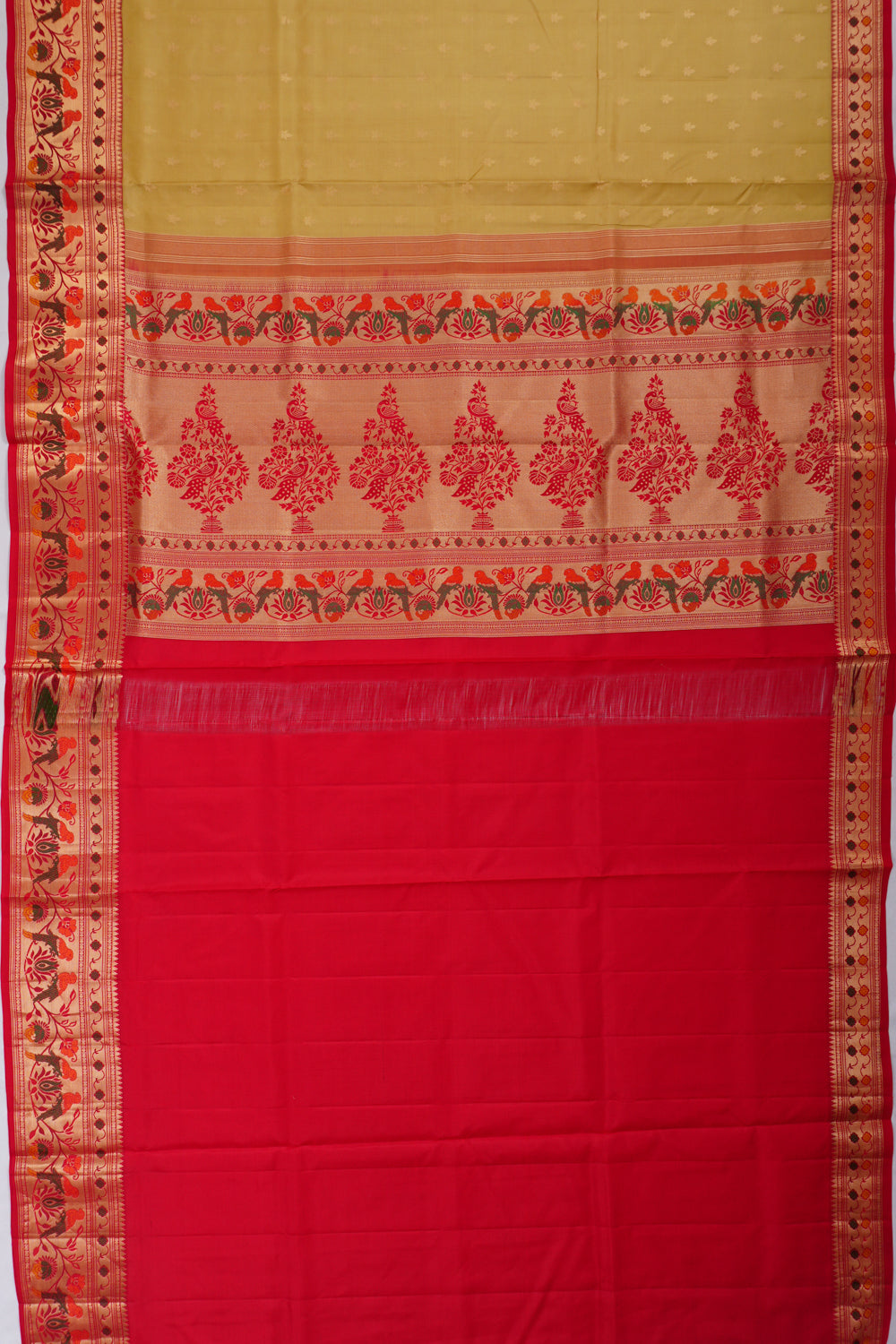 Coimbatore Soft Silk Butta Gold Saree