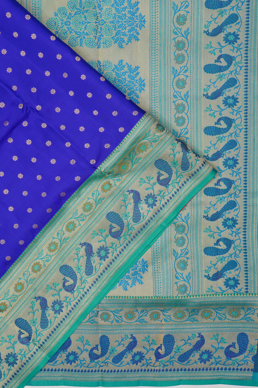 Coimbatore Silk Butta Royal Blue Saree