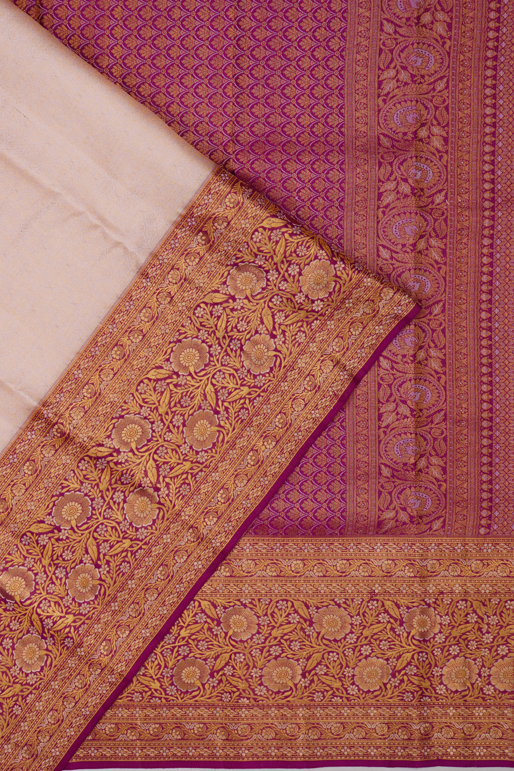 Dharmavaram Silk Brocade Lavender Saree