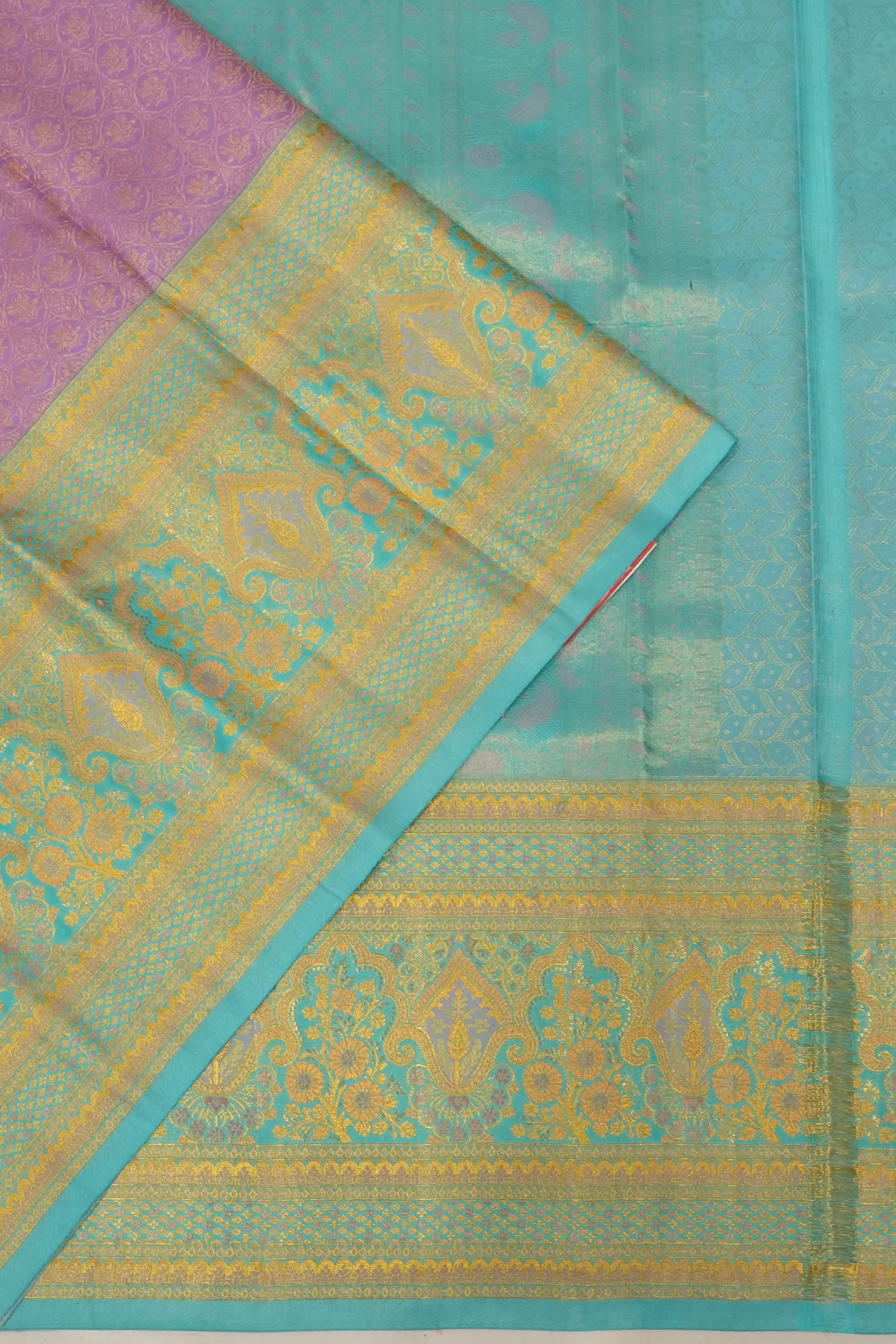 Dharmavaram Silk Brocade Pink Saree