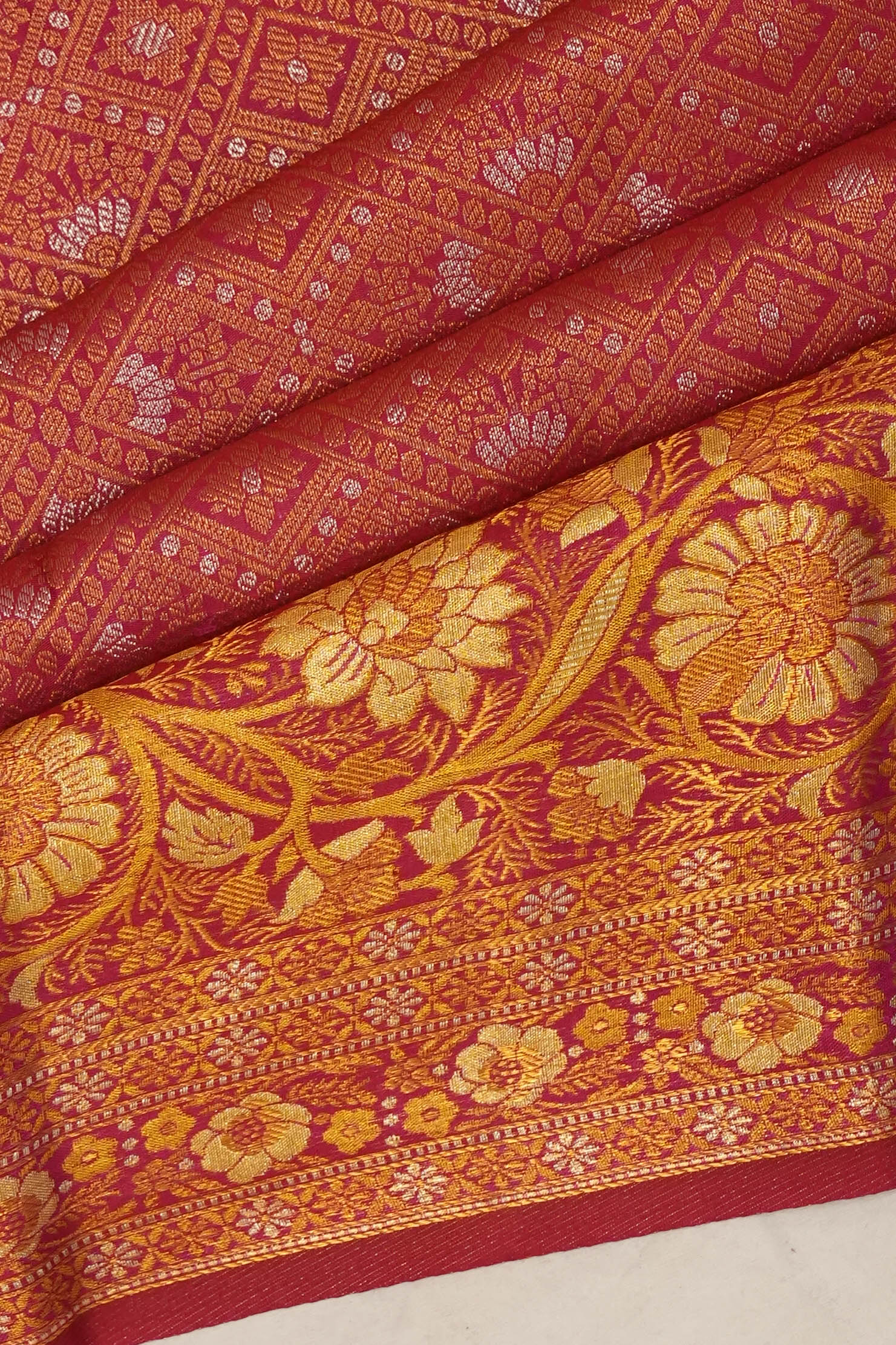 Taranga Kanchi Silk Brocade Pink Saree