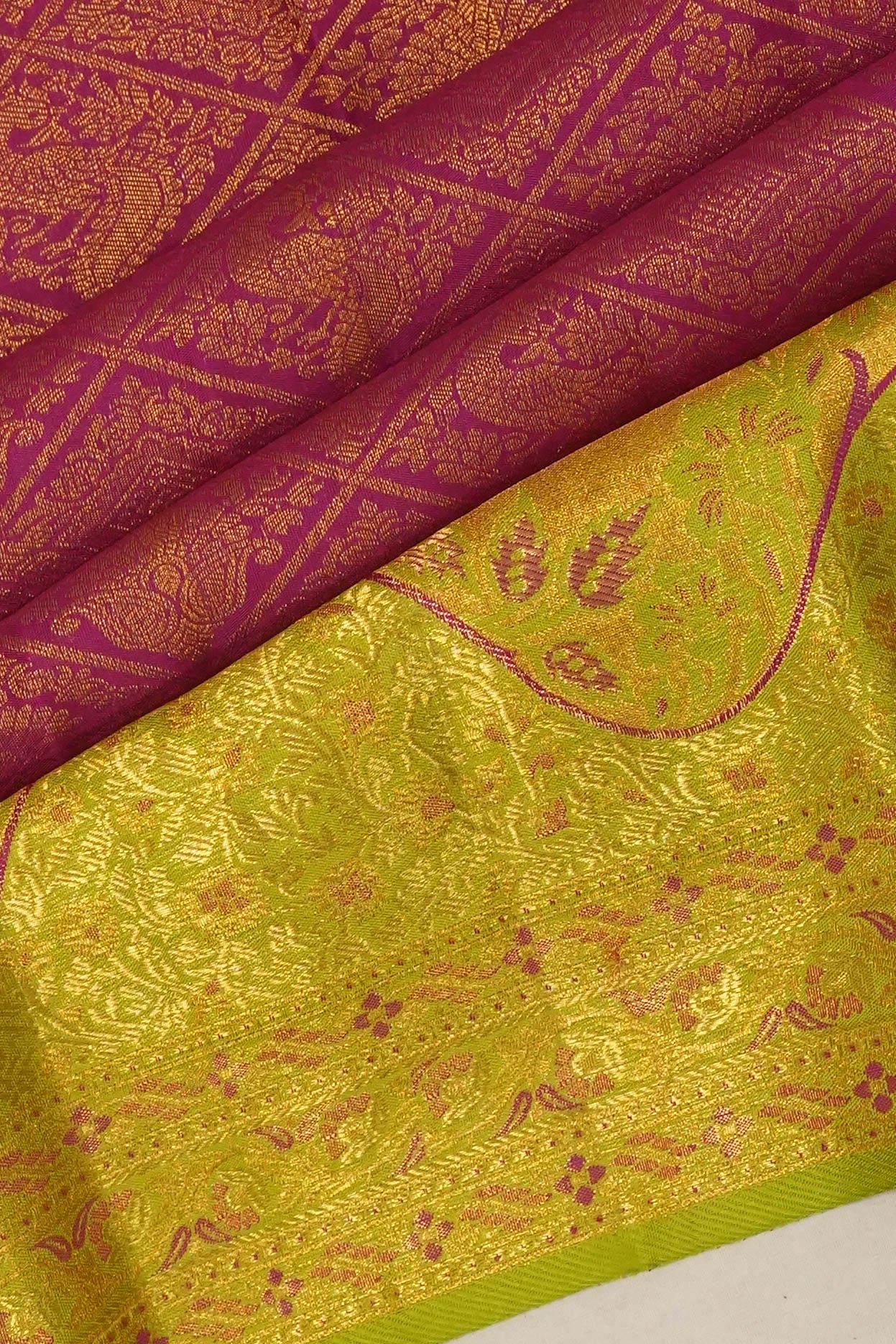 Taranga Kanchi Silk Brocade Pink Saree