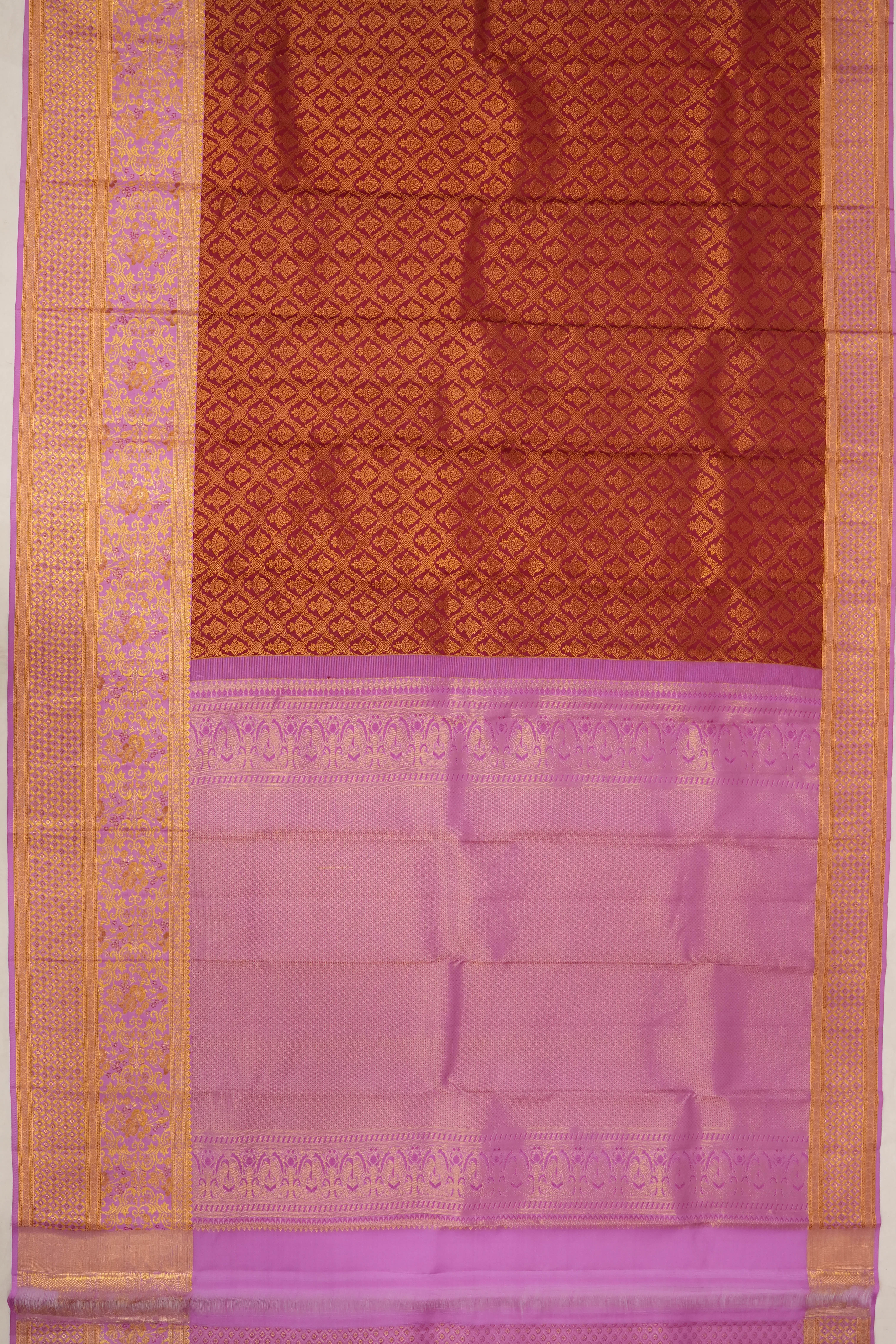 Taranga Kanchi Silk Brocade Maroon Saree
