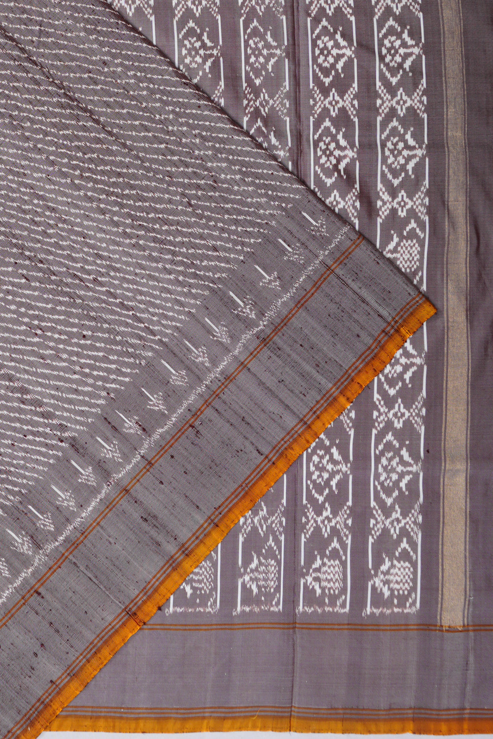 Pochampally Silk Ikat Grey Saree