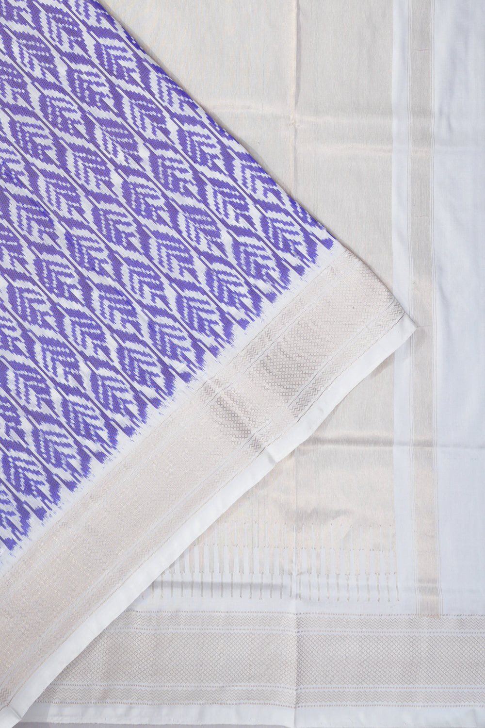 Kanchipuram Silk Ikat Violet Saree
