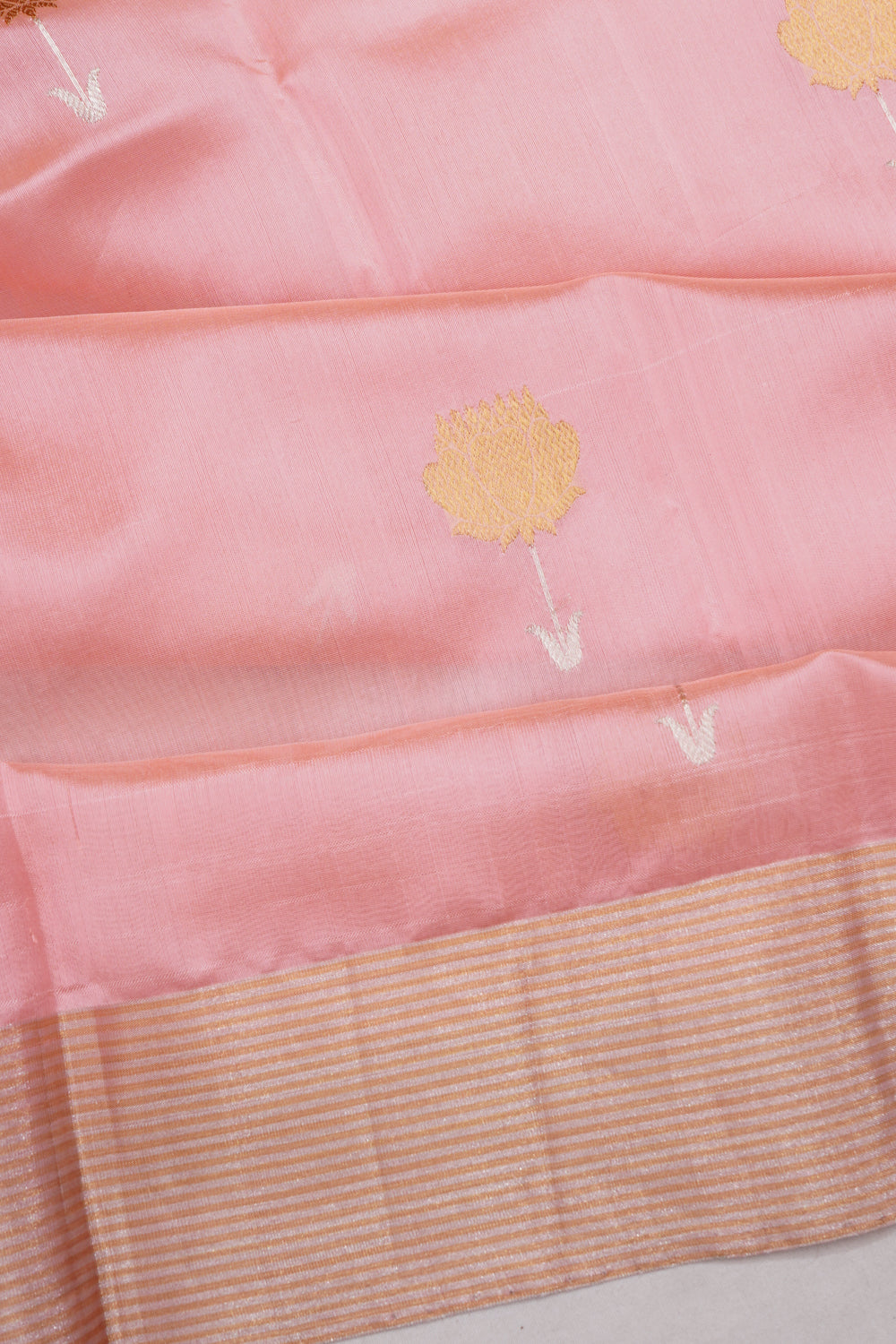 Chanderi Silk Butta Baby Pink Saree