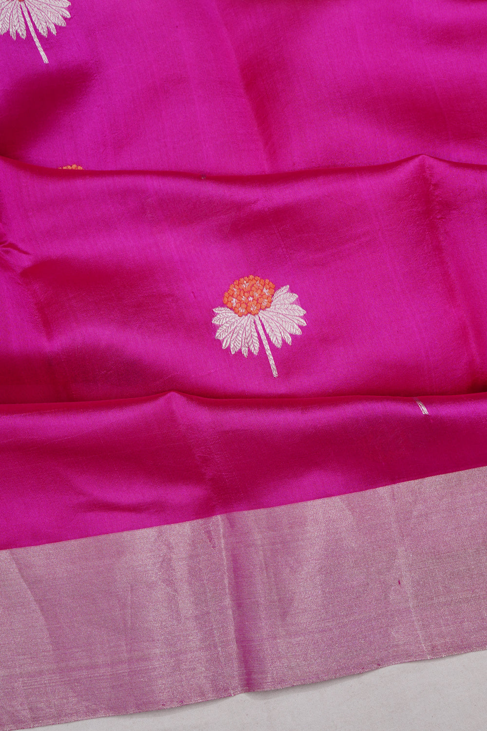 Chanderi Silk Butta Pink Saree