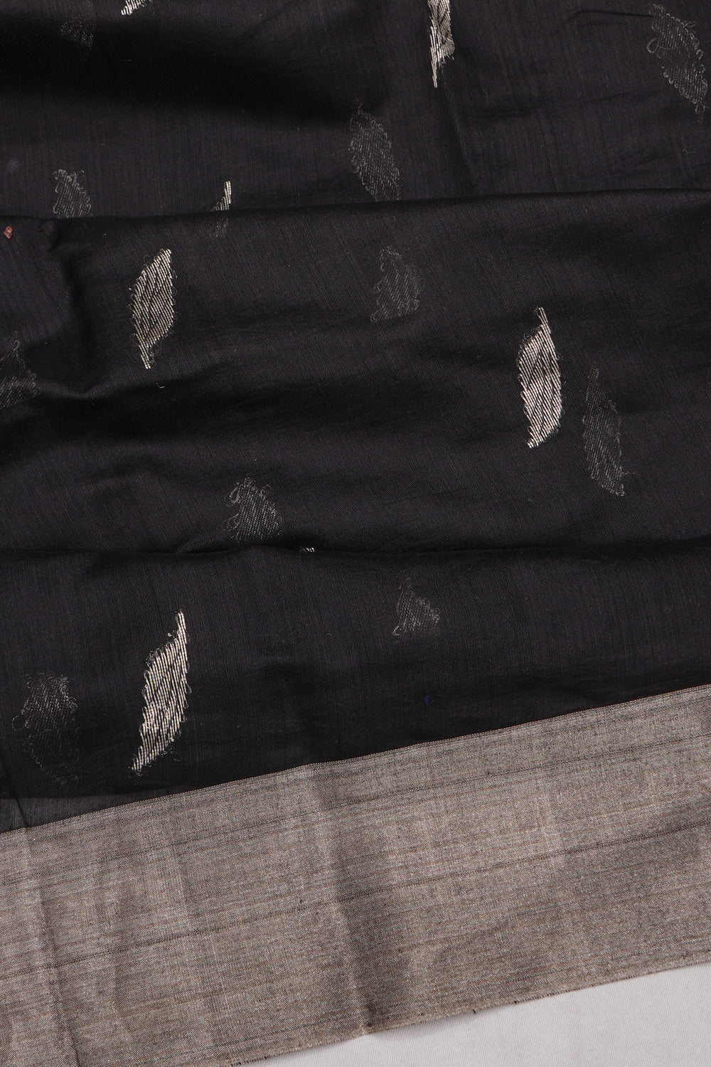 Chanderi Silk Butta Black Saree