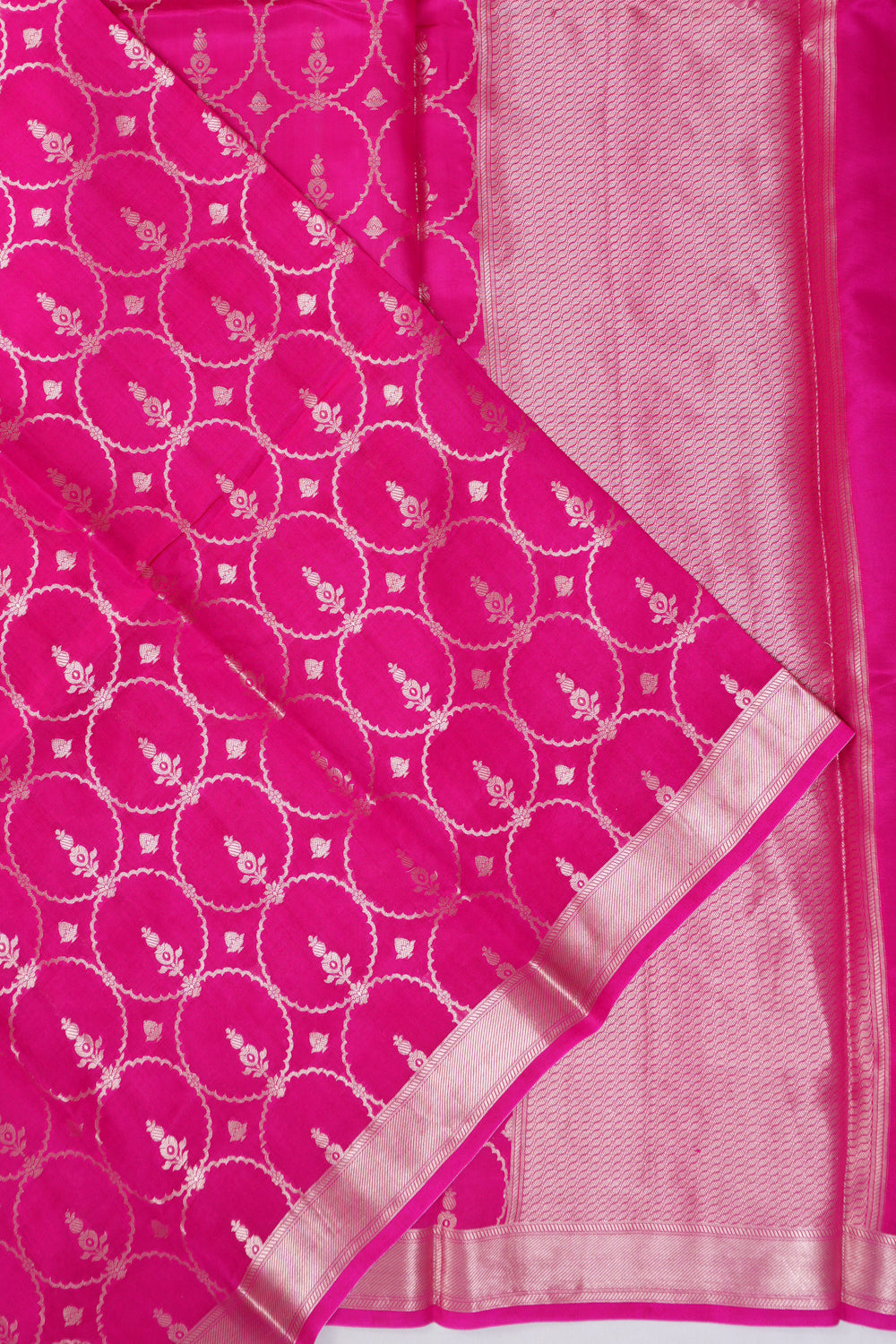 Vaanya Banaras Silk Brocade Pink Saree