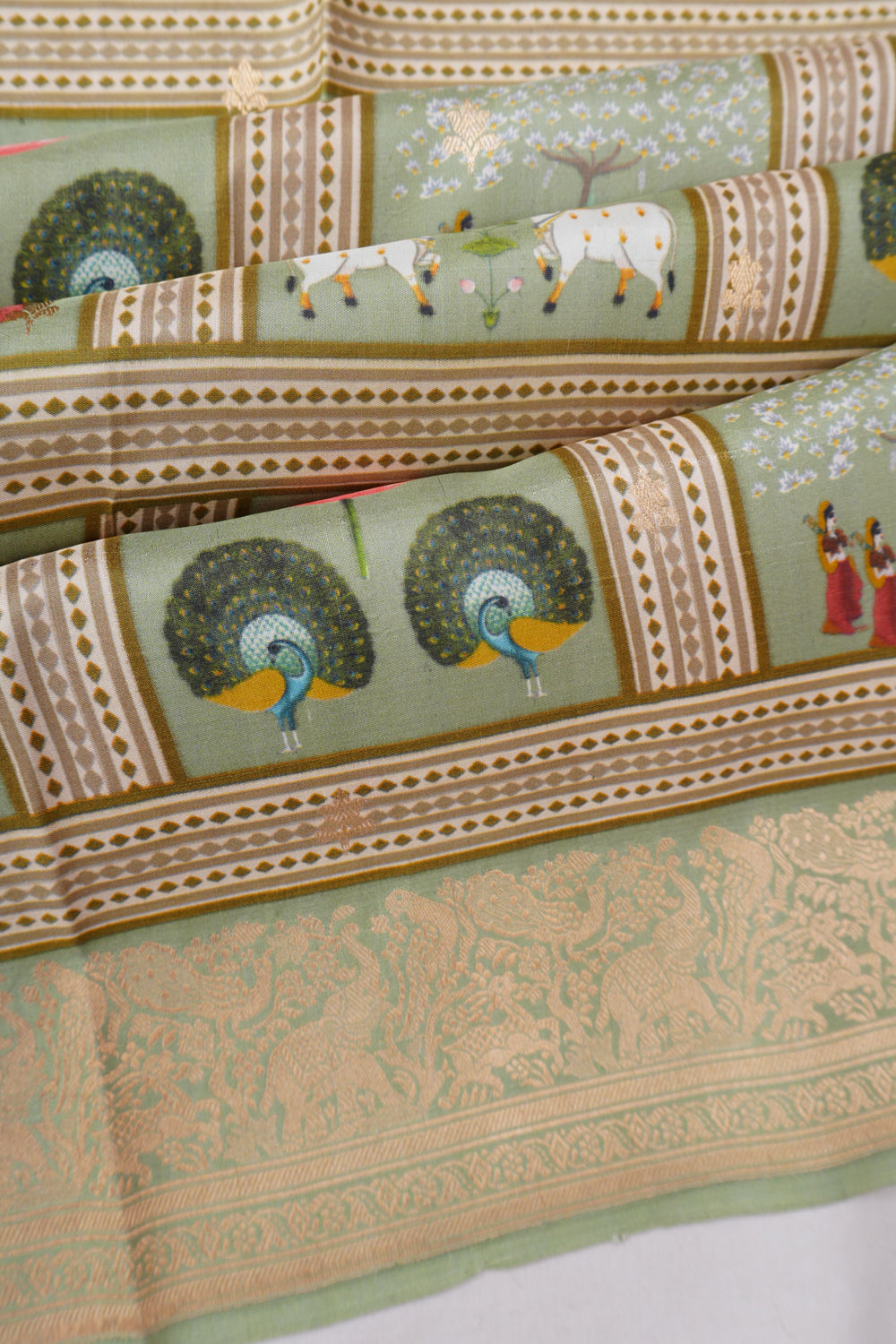 Vaanya Banaras Silk Brocade Blue Saree