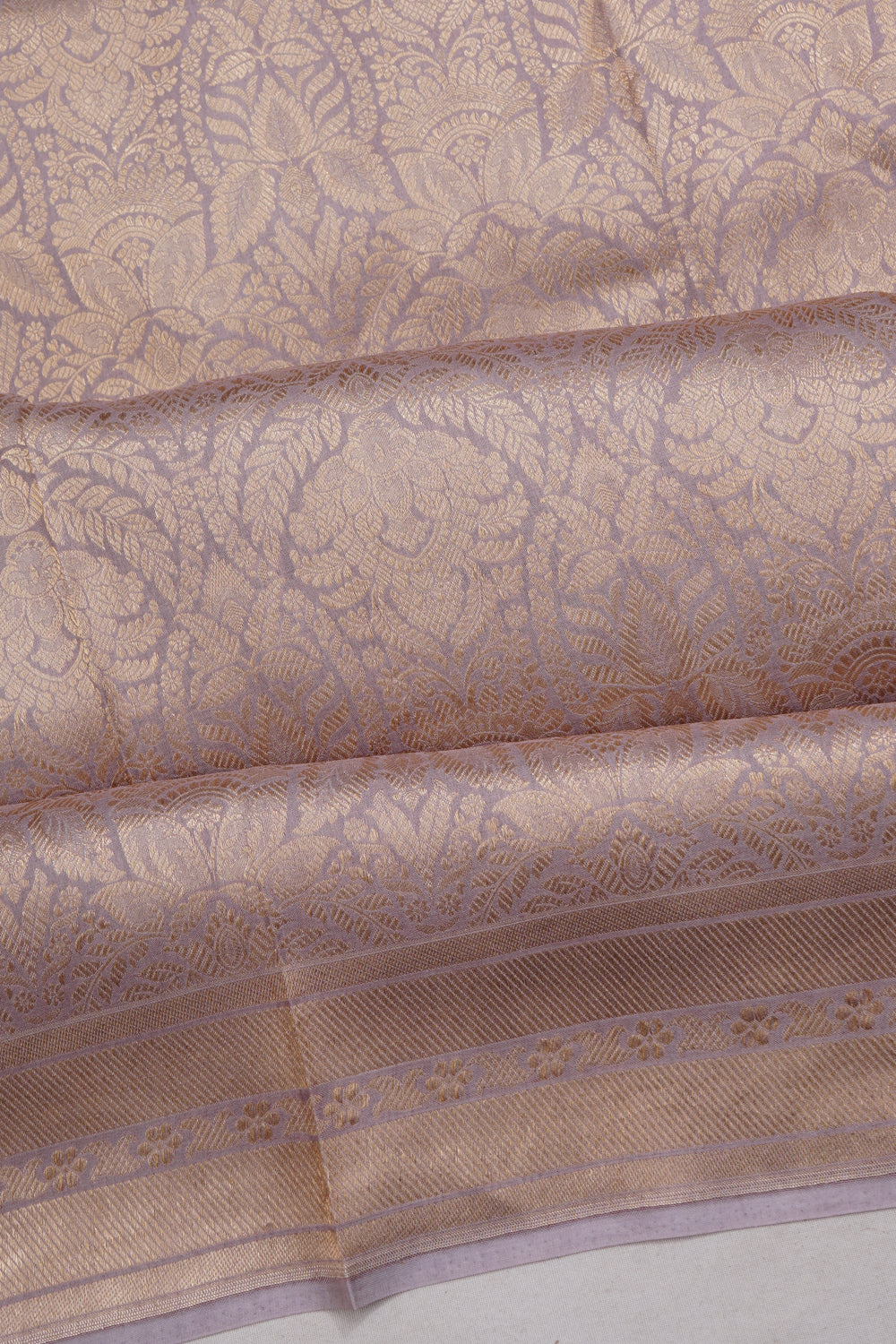 Banarasi Silk Brocade Lavender Saree